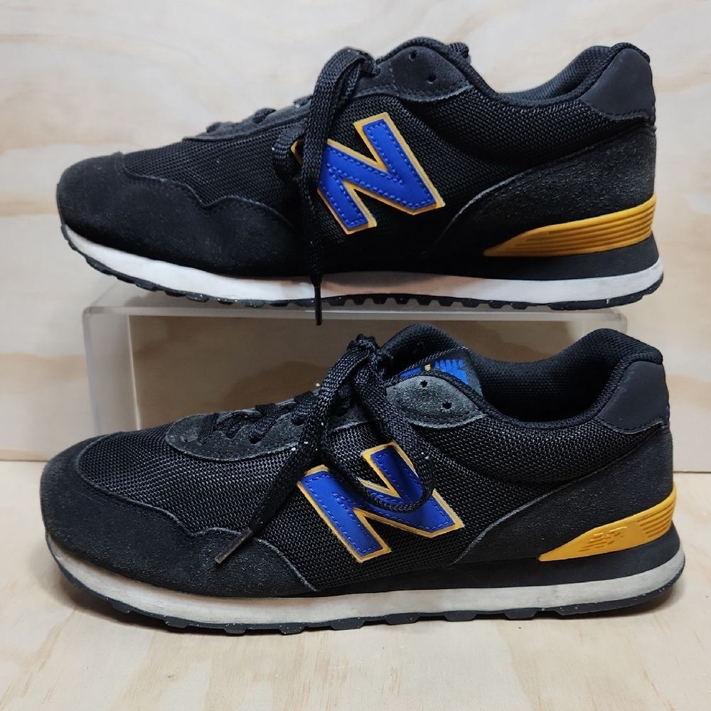New Balance Classic Sneakers Black Blue Yellow Men 10 Women 11.5 Athletic Shoe